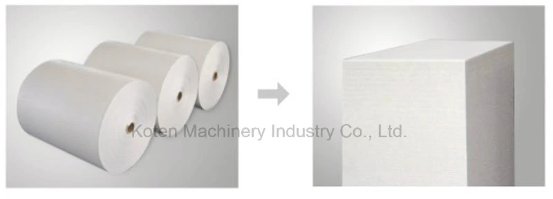 Roll to Sheet Paper Sheeting Machine, Kraft Paper/Paperboard/Grey Paper/Craft Paper Sheeting Machine by Rotary Paper Reel to Sheet Cross Cutting Machine.
