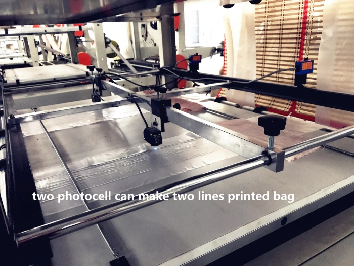 Automatic 4 Lines Biodegradable Plastic Vest Handle Bag Making Machine