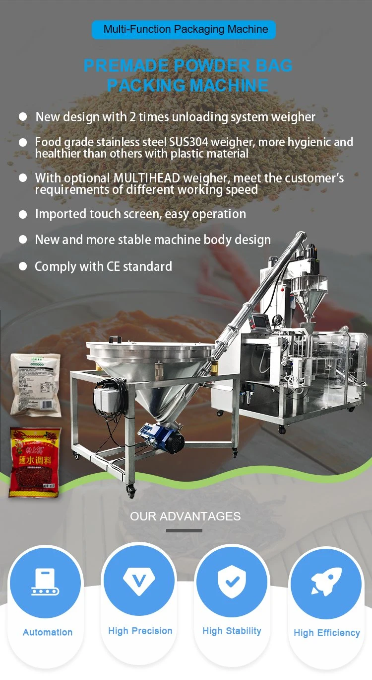 Price Automatic Premade Standup Pouch Packaging Machinery Tea Coffee Beans Dried Fruits Snack Food Powder Granule Liquid Filling Zipper Bag Packing Machine