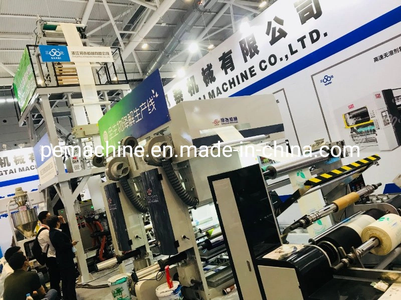 Full Automatic 2 Color Biodegradable Film Blowing Printing Inline Machine