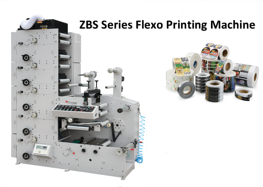 New Automatic Zbs Series 4 Color Flexo Printer with Cold Foil System