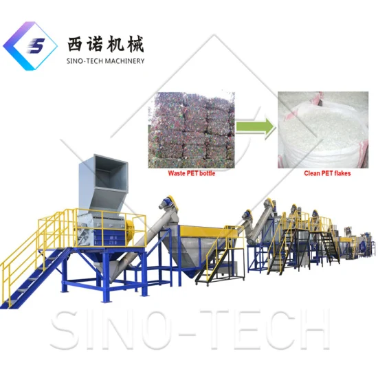 Professional Plastic Pet Bottle Flakes Crushing Washing Recycling Machine for Waste Recycle Line