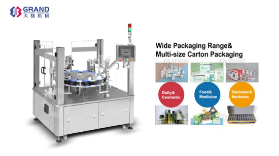 Semiautomatic Vertical Carton Box Packing Machine for Mask / Tube / Cosmetic / Bottle / Soap / Glove / Food / Beverage Cartoning Machine