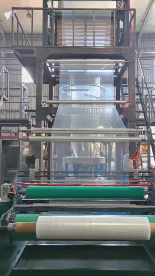Fully Automatic High Speed Rotary Die Head and Double Winder Blown Film Biodegradable HDPE LDPE PP PE Plastic Film Blowing Extrusion Machine Price